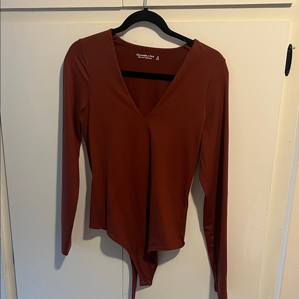 Abercrombie & Fitch Rust V-Neck Bodysuit